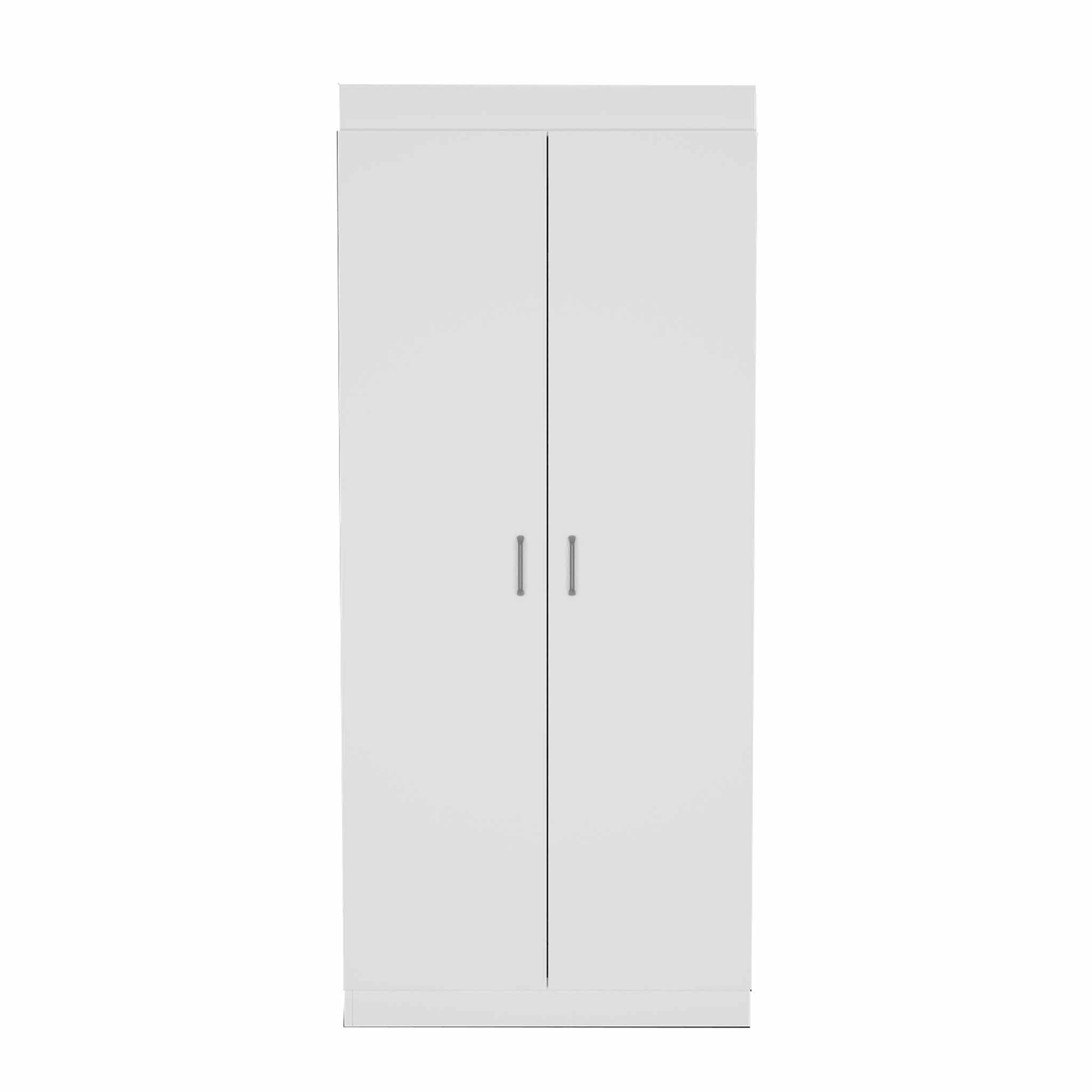 Chad Pantry Double Door Cabinet, Five Shelves, Three Interior Door Shelves