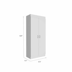 Chad Pantry Double Door Cabinet, Five Shelves, Three Interior Door Shelves