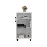 Bryce Base Cabinet, Compact Organizer with One Door, Multiple Open Shelves, and Top Display Space, Modern Freestanding Storage Cabinet for Books, Accessories, and Everyday Essentials, Ideal for Small Rooms