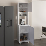 Antares Kitchen Pantry Cabinet with Two Doors, Open Middle Shelf for Coffee Machines or Microwaves, Upper Storage Cabinet, Freestanding Kitchen Organizer for Functionality and Style