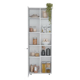 Hoyt Kitchen Pantry Storage Cabinet with Five Interior Shelves, Five Exterior Compartments, Multi-Tier Organization System for Food, Cookware and Household Essentials, Modern Space-Saving Design for Home Kitchens