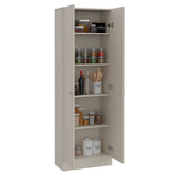 Tuhome Lambardi Tall Multistorage Cabinet with Double Door Design, Five Deep Interior Shelves, Freestanding Vertical Storage Solution for Kitchens, Laundry Rooms, Bedrooms or Utility Areas to Maximize Home Organization
