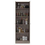 Tuhome Lambardi Tall Multistorage Cabinet with Double Door Design, Five Deep Interior Shelves, Freestanding Vertical Storage Solution for Kitchens, Laundry Rooms, Bedrooms or Utility Areas to Maximize Home Organization