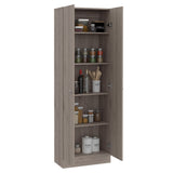 Tuhome Lambardi Tall Multistorage Cabinet with Double Door Design, Five Deep Interior Shelves, Freestanding Vertical Storage Solution for Kitchens, Laundry Rooms, Bedrooms or Utility Areas to Maximize Home Organization