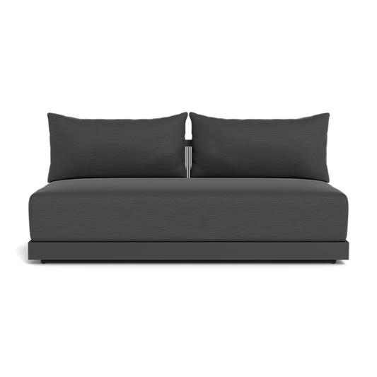 Shop Harbour Antigua 2 Seat Armless Sofa (Aluminum Asteroid / Panama Grafito / Rope Dark Grey)