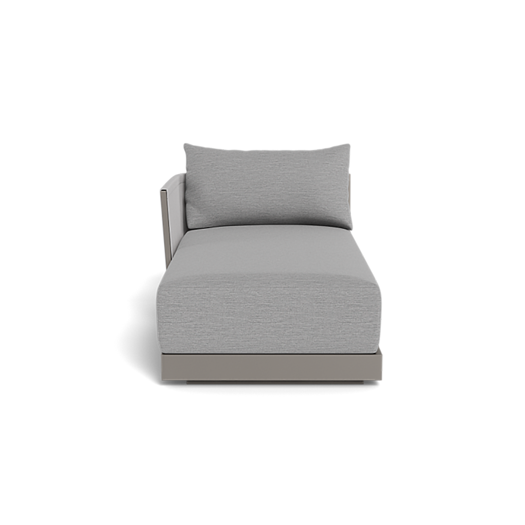 Shop Harbour Antigua Chaise Left (Aluminum Taupe / Lisos Piedra / Rope Light Grey)