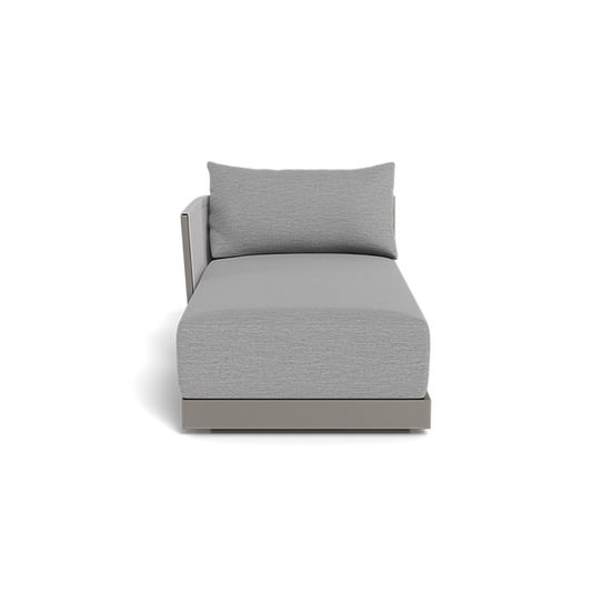 Shop Harbour Antigua Chaise Left (Aluminum Taupe / Lisos Piedra / Rope Light Grey)