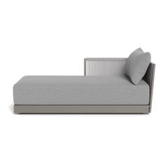 Shop Harbour Antigua Chaise Left (Aluminum Taupe / Lisos Piedra / Rope Light Grey)