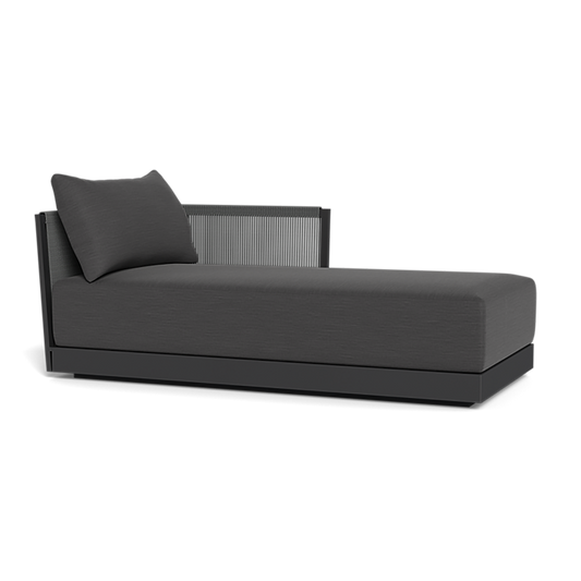 Shop Harbour Antigua Chaise Right (Aluminum Asteroid / Panama Grafito / Rope Dark Grey)