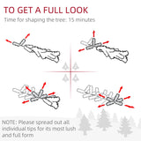 HOMCOM 5ft Artificial Christmas Tree, Snow Flocked Branches, Metal Base, Pencil Xmas Tree