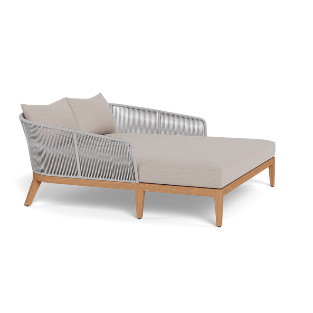 Avalon Daybed (Teak Natural / Panama Marble / Rope Light Grey)