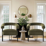 Mia Modern Velvet Accent Chair with Arms (1-Piece)