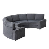 Aeris 138" Modern Curved Sectional Couch & Sofa With Curved Aesthetic