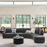 Aeris 138" Modern Curved Sectional Couch & Sofa With Curved Aesthetic