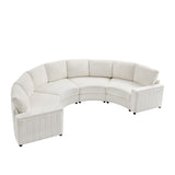 Aeris 138" Modern Curved Sectional Couch & Sofa With Curved Aesthetic