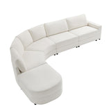 Aeris 138" Modern Curved Sectional Couch & Sofa With Curved Aesthetic
