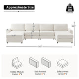 Aeris 138" Modern Curved Sectional Couch & Sofa With Curved Aesthetic