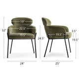 Aila Modern Upholstered Dining Chair (Set of 4)
