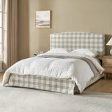 Amadeus Upholstered Platform Bed with Washable Slipcover for Bedroom