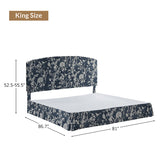 Amadeus Upholstered Platform Bed with Washable Slipcover for Bedroom