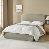 Amadeus Upholstered Platform Bed with Washable Slipcover for Bedroom