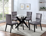 Amalie Side Chair, Grey Velvet