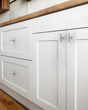 DESIGN3909 Matte Black Cabinet Knobs – Square Bar Hardware for Drawers, Cupboards & Closets