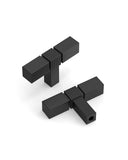 DESIGN3909 Matte Black Cabinet Knobs – Square Bar Hardware for Drawers, Cupboards & Closets