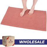 American Soft Linen 100% Cotton Bath Mat Rugs, 20x34 inches with Silicone Backing, Soft Absorbent Grip-Enhanced Bath Mats for Bathroom - 35 Set Case Pack
