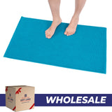 American Soft Linen 100% Cotton Bath Mat Rugs, 17x24 inches with Silicone Backing, Soft Absorbent Grip-Enhanced Bath Mats for Bathroom - 50 Set Case Pack