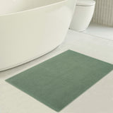 American Soft Linen 100% Cotton Bath Mat Rugs, 17x24 inches with Silicone Backing, Soft Absorbent Grip-Enhanced Bath Mats for Bathroom