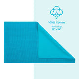 American Soft Linen 100% Cotton Bath Mat Rugs, 17x24 inches with Silicone Backing, Soft Absorbent Grip-Enhanced Bath Mats for Bathroom - 50 Set Case Pack