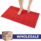 American Soft Linen 100% Cotton Bath Mat Rugs, 20x34 inches with Silicone Backing, Soft Absorbent Grip-Enhanced Bath Mats for Bathroom - 35 Set Case Pack