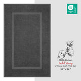 American Soft Linen Bekos 100% Cotton Bath Mat Set, 2 Piece 20x34 inches Wholesale Bath Rugs for Bathroom