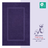 American Soft Linen Bekos 100% Cotton Bath Mat Set, 2 Piece 20x34 inches Wholesale Bath Rugs for Bathroom