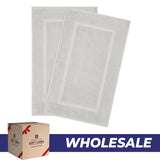 American Soft Linen Bekos 100% Cotton Bath Mat Set, 2 Piece 20x34 inches Wholesale Bath Rugs for Bathroom