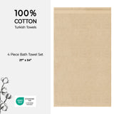 American Soft Linen Bekos 100% Cotton Turkish 4-Piece Bath Towel Sets, Wholesale Luxury Bath Towels