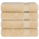 American Soft Linen Bekos 100% Cotton Turkish 4-Piece Bath Towel Sets, Wholesale Luxury Bath Towels