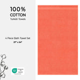 American Soft Linen Bekos 100% Cotton Turkish 4-Piece Bath Towel Sets, Wholesale Luxury Bath Towels