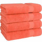 American Soft Linen Bekos 100% Cotton Turkish 4-Piece Bath Towel Sets, Wholesale Luxury Bath Towels