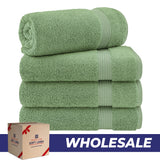 American Soft Linen Bekos 100% Cotton Turkish 4-Piece Bath Towel Sets, Wholesale Luxury Bath Towels