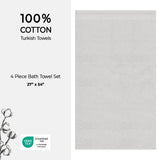 American Soft Linen Bekos 100% Cotton Turkish 4-Piece Bath Towel Sets, Wholesale Luxury Bath Towels