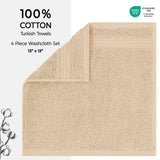 American Soft Linen Bekos 100% Cotton Turkish 4-Piece Washcloth Towel Sets, Wholesale Luxury Towels