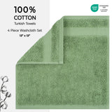 American Soft Linen Bekos 100% Cotton Turkish 4-Piece Washcloth Towel Sets, Wholesale Luxury Towels