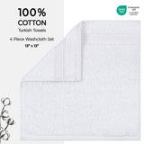 American Soft Linen Bekos 100% Cotton Turkish 4-Piece Washcloth Towel Sets, Wholesale Luxury Towels