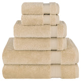 American Soft Linen Bekos 100% Cotton 6-Piece Turkish Bath Towel Sets, Wholesale Luxury Bath Towels