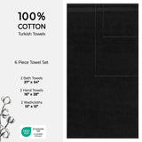 American Soft Linen Bekos 100% Cotton 6-Piece Turkish Bath Towel Sets, Wholesale Luxury Bath Towels