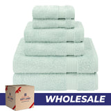 American Soft Linen Bekos 100% Cotton 6-Piece Turkish Bath Towel Sets, Wholesale Luxury Bath Towels