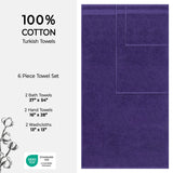 American Soft Linen Bekos 100% Cotton 6-Piece Turkish Bath Towel Sets, Wholesale Luxury Bath Towels