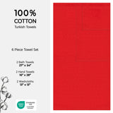 American Soft Linen Bekos 100% Cotton 6-Piece Turkish Bath Towel Sets, Wholesale Luxury Bath Towels